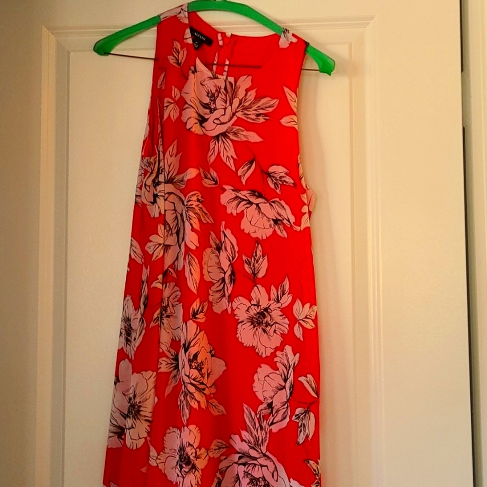 High low floral dress.  Petit length.